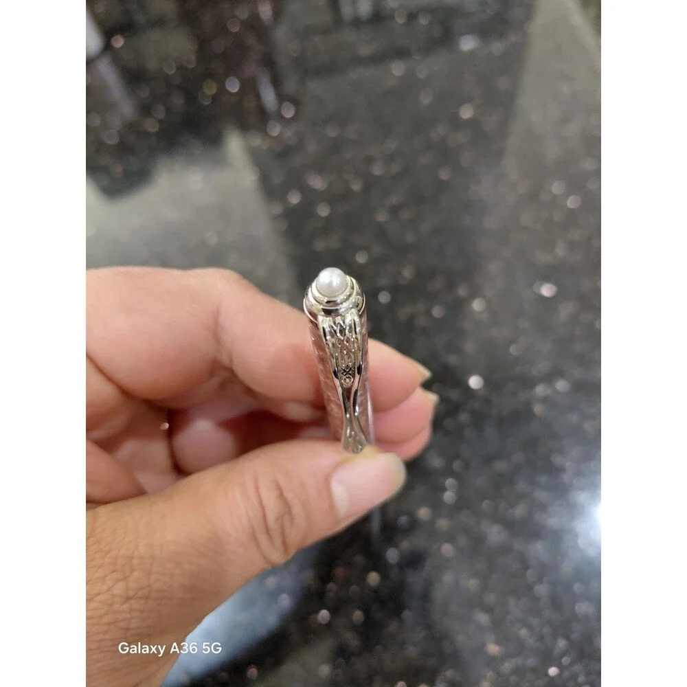 MIKIMOTO Ball-Point Pen Metal Resin Peach Silver